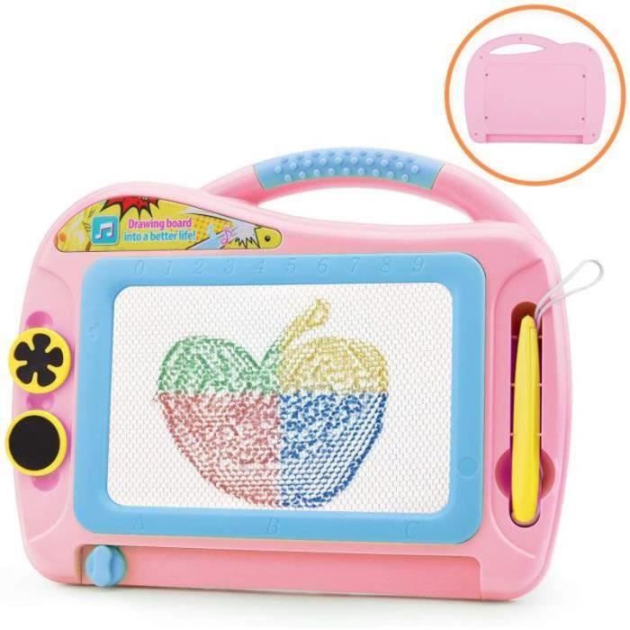 Ardoise Magnétique Enfant – Tableau à Dessin Rouge, Sans Encre Ni Papier, éducatif Et Portable