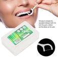 Qiilu cure-dents pour fil dentaire 50pcs soie dentaire cure-dents jetable nettoyage des dents outil de soins d'hygiène buccale-1