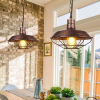 Suspension Industrielle Vintage Bleu Marine – Lampe Pendentif Métal Loft Style Rétro Pour Cuisine, Restaurant, Salon