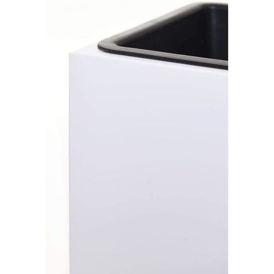 Haut Bac à Fleurs Bac à Balcon Bac à Plantes Pot De Fleur Gris L 58 Cm