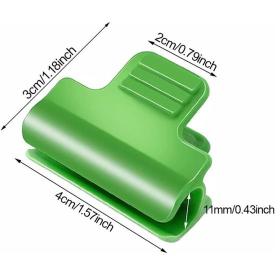 48 Pinces De Serrage Pour Serre INIFLM - Vert - Pour Tubes 0.8cm Ou 1.9cm - Fixation Bâches, Filets - Plastique Durable
