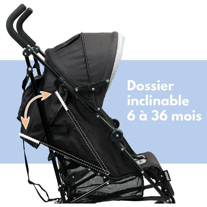 Poussette canne 2025 3 positions