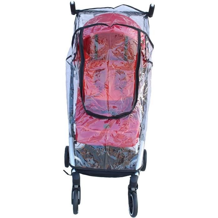 Housse de pluie et vent pour poussette compatible avec poussette