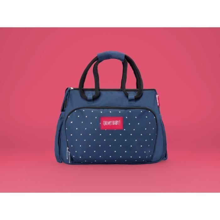 BADABULLE Sac a Langer Boho Bleu fonce Cdiscount Puericulture Eveil bebe