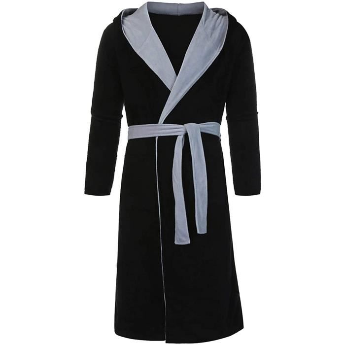 Peignoir de Bain Homme Hommes Serviette Robe Robe De Chambre avec