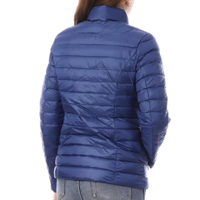 Doudoune Femme JOTT Marine Matelassee Satinee et Deperlante Garnissage en Plumes Bleu