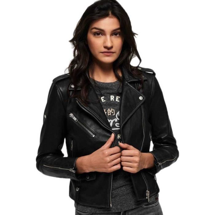 Veste cuir femme superdry store