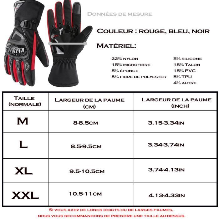 Gant Velo INBIKE Gants Moto Homme Hiver 100% Cuir Gants Coquu00e9s Protection Pour Moto Cross Scooter Chauds Coupe-Vent Impermu00e9ables Conforts CW863(Noir,S Gant Hiver Homme