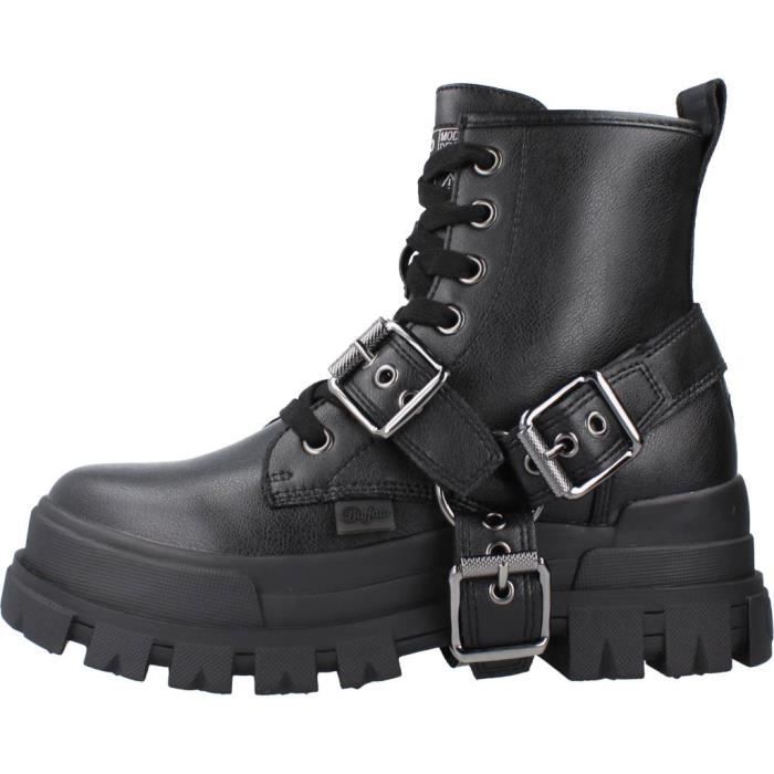 Bottine femme Buffalo 134569 Noir Synth tique Talon 4.5 cm