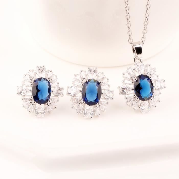Set De Bijoux Lideva Paris - Collier & Boucles D'oreilles émail Rose/argent - Neuf Sans Emballage