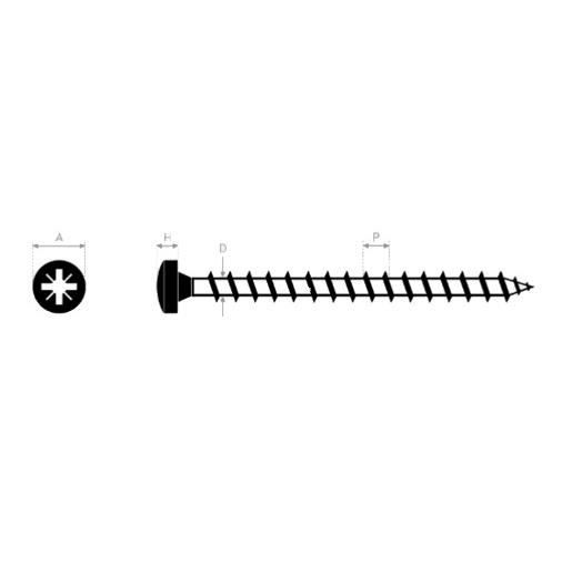 Lot De 250 Vis à Bois Torx TX20 4,5x70 Mm - STALCO, Acier Zingué, Neuf