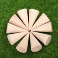 10 pièces bricolage cônes non peints en bois solide cône forme parure étagère Ornamnet  MOULE A GATEAU - MOULE DE PATISSERIE-2