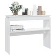 Table console OVONNI - Blanc brillant - 102x30x80 cm - Meuble d'entrée contemporain design-2