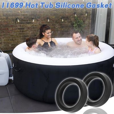 Lot De 2 Joints D'Étanchéité Pour Spa Intex Pure Spa - Entrée/Sortie - Silicone Noir - Compatible Multiples Modèles (11699, Etc.) - Anti-Fuites
