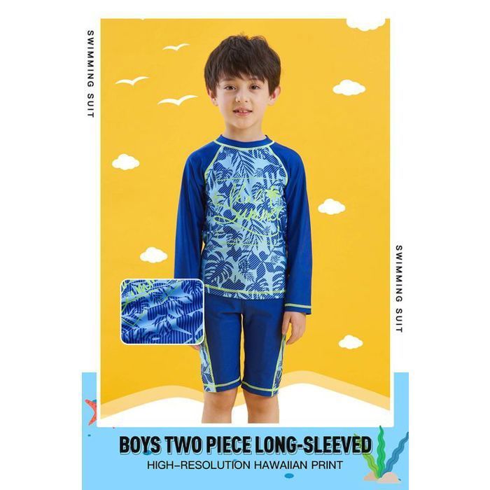 Maillot De Bain Garçon 2 Pièces Anti-UV UPF 50+ - Pour Piscine, Plage Et Sports Nautiques - Protection Solaire - 11