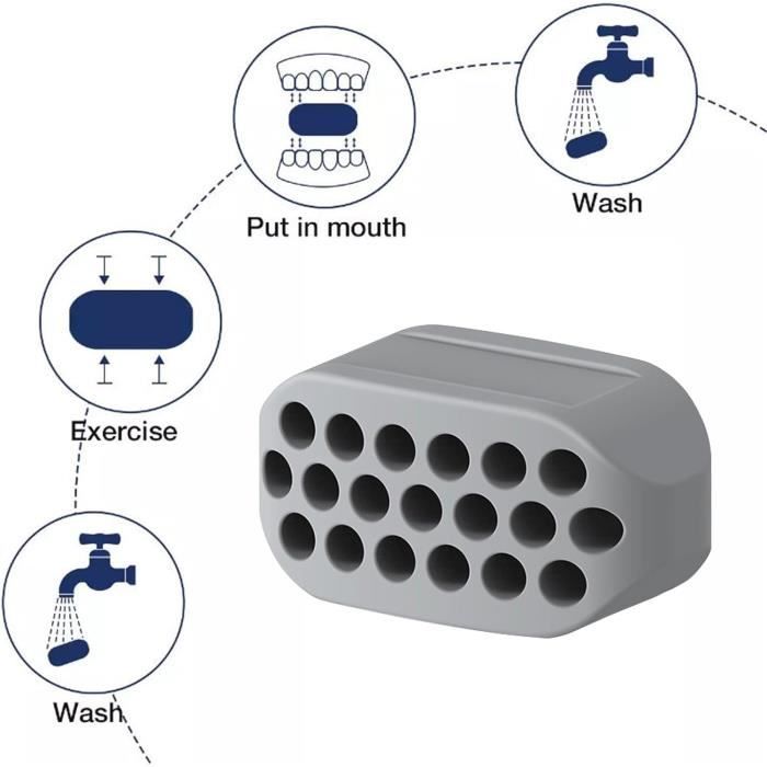 Lot De 6 Exerciceurs De Mâchoire En Silicone – 3 Niveaux De Résistance (40, 50, 60 Lb) – Pour Hommes Et Femmes