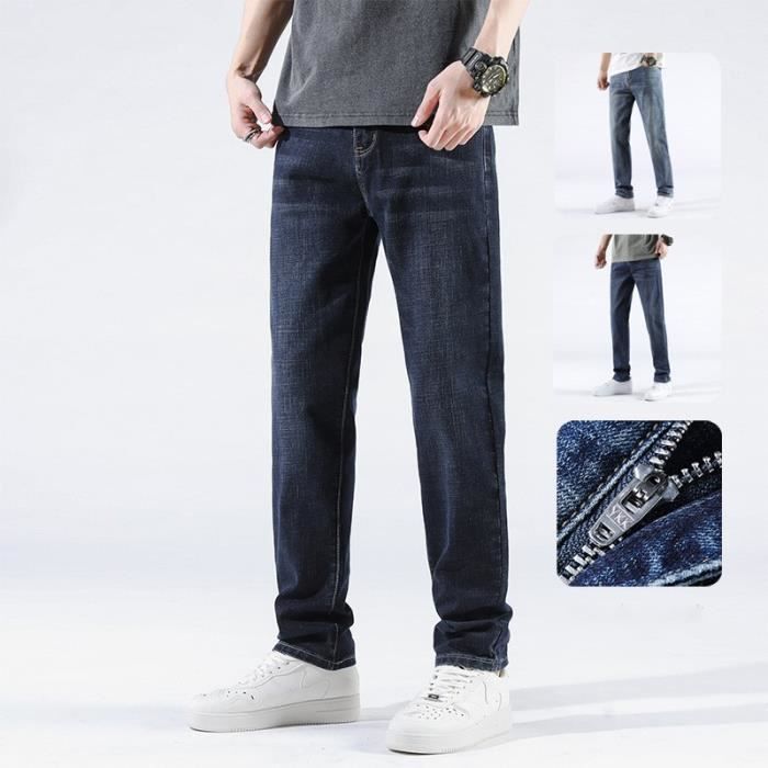 Jeans Homme Stretch Coupe Droite Confortable Casual Pantalon En Denim 5 ...