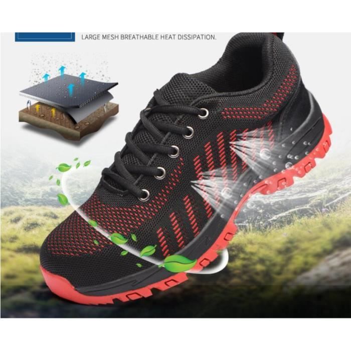 Chaussures De Sécurité Homme SPIEZ - Embout Acier, Semelle Antidérapante | Taille 40-46 | Pour Chantier, BTP, Industrie