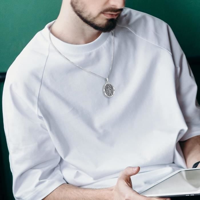 Collier Crucufix U7 Acier Inoxydable Plaqué Or - 61 Cm - Neuf Avec étiquette