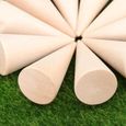 10 pièces bricolage cônes non peints en bois solide cône forme parure étagère Ornamnet  MOULE A GATEAU - MOULE DE PATISSERIE-3