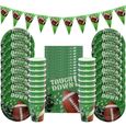 B03-8pcs cups -Ballon de Rugby pour fête de Football américain, décoration de gâteau, bannière de joyeux anniversaire, fête d&#39ann-3