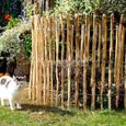 Clôture de jardin en treillis - FLORANICA - 4-6 cm x 90 cm x 100 cm - Bois de noisetier - Blanc-3