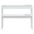 Table console OVONNI - Blanc brillant - 102x30x80 cm - Meuble d'entrée contemporain design-3