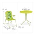 Chaises table enfants avec parasol - 10028889-1182-3