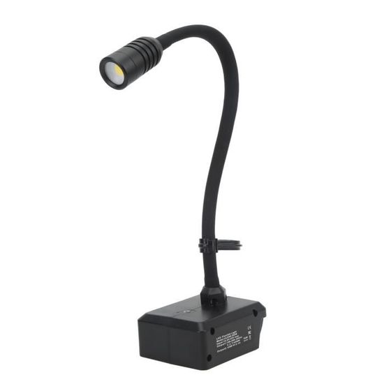 HURRISE lampe de machine Lampe de travail à LED, 3 modes d'éclairage 14,4  V-20 V double lampe à col de cygne USB avec moto atelier - Cdiscount Auto