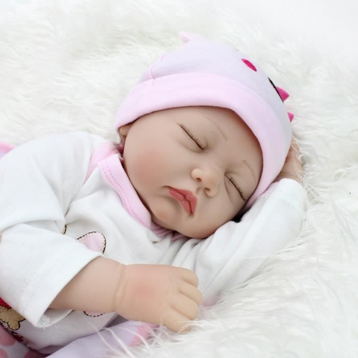 DUYAER® Réaliste Reborn Bébés Complet Silicone Vinyle Réaliste Fille ...
