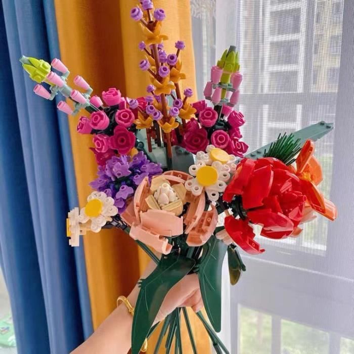 Ensemble de construction de bouquet de fleurs Qubis - Bouquet de splendeur  de fleurs 