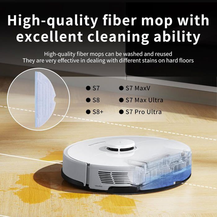 Filter Replacement For Roborock S7 S7+ S7 Max Ultra S8 Pro Ultra S8+ S8 S7MaxV S7 MaxV Plus Robot Vacuum Cleaners,Hard Floor Washable Filters,8 Pack Filters