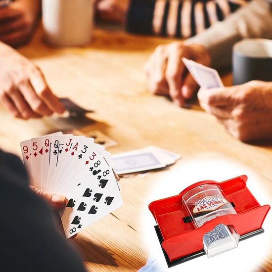 Mélangeur De Cartes à Manivelle – Batteur Manuel 23 Cm – Jusqu'à 2 Jeux – Soirées Jeux Et Famille