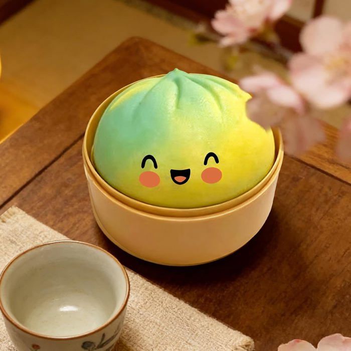 Géant Squishy Dumpling XXL 25 Cm – Boulette Bao Anti-Stress Avec Cuiseur Vapeur, Glitter, Jouet Pressant Pour Adulte Et Collectionneur