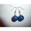 BOUCLES D/'OREILLES TURQUOISE 8-6mm /& ARGENT DU TIBET MONTURE ARGENT 925