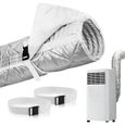 Housse de tuyau isolée pour climatiseur portable - Diamètre 5-6 pouces - Avec 2 sangles à boucle ajustables