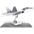 Avion F-22 Raptor - Maquette en métal - Lockheed Martin - F-22 Raptor - Enfant - 14 ans - METAL EARTH - Gris-0
