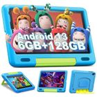FIRMAST Tablette Enfants - Android 13 - 8 Pouces - 6 Go RAM - 128 Go ROM - Contrôle Parental - Bleu