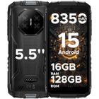 DOOGEE Fire 3 Pro Téléphone Portable Incassable Android 15, 5.5" IPS HD 16GO+128GO Smartphone 8350mAh Dual SIM 4G/NFC/GPS - Gris