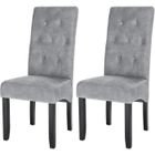 WOLTU Lot de 2 Chaises de Salle à Manger, Chaise de Cuisine rembourrée en Velours, Pieds en Bois Massif, Gris Clair W0ATT0150-2