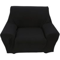 Housse de Canapé Extensible, Revêtement de Canapé (1 place,NOIR) housse de fauteuil meuble sofa protection Élastique -CWU