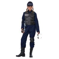 Déguisement SWAT enfant - M 8-10 ans (140 cm) - Bleu - Polyester