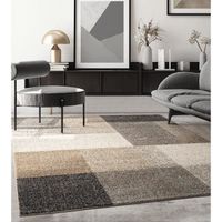 Tapis de salon ou de chambre en moderne design | Motif de vagues - Beige 240x330 | Intérieur - The Carpet PEARL