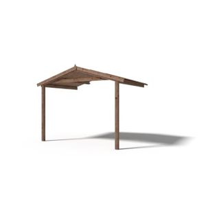 ABRI JARDIN - CHALET Toiture de véranda/ de terrasse - ALTANKA - Abri de jardin en bois 3x2m - Traitement autoclave - Couleur marron