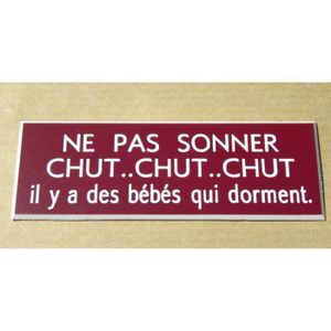 Plaque Signaletique Ne Pas Sonner Bebe Dort Cdiscount