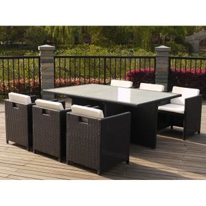 Salon De Jardin Haut Michigan En Resine Tressee Achat Vente