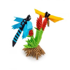 JEU DE ORIGAMI Origami 3D - HQ - Dragonfly/Libellule - Mixte - Enfant - Vert - A partir de 8 ans