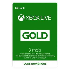 EXTENSION - CODE Abonnement Xbox Live Gold 3 mois - Code envoyé par