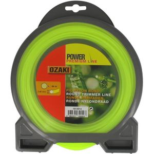 Zeqeey Fil De Coupe Carrée Robuste 0,095 Pouce 2,4 Mm X 100 M - Ligne Nylon Débroussailleuse Orange Diagonale 3,4 Mm