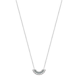 Collier Argent 925 Rhodié Style Amérindien Avec Turquoise Et Plume - 28x10mm - Neuf Avec étiquettes